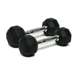 Spri Deluxe Rubber Dumbbell Pair 11,3 Kg
