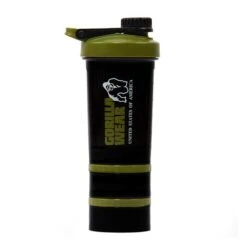 Gorilla Wear Shaker 2 Go 500 Ml + 130 Ml X 2, Black/Army Green