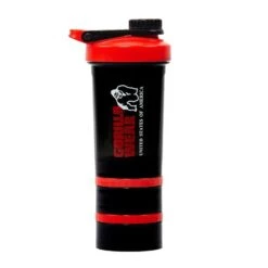 Gorilla Wear Shaker 2 Go 500 Ml + 130 Ml X 2, Black/Red