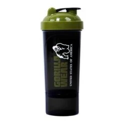 Gorilla Wear Shaker Compact 400 Ml + 100 Ml, Black/Army Green